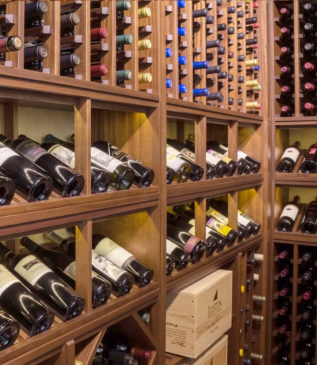 Traditional Custom Wine Cellar in Newport Coast, CA.