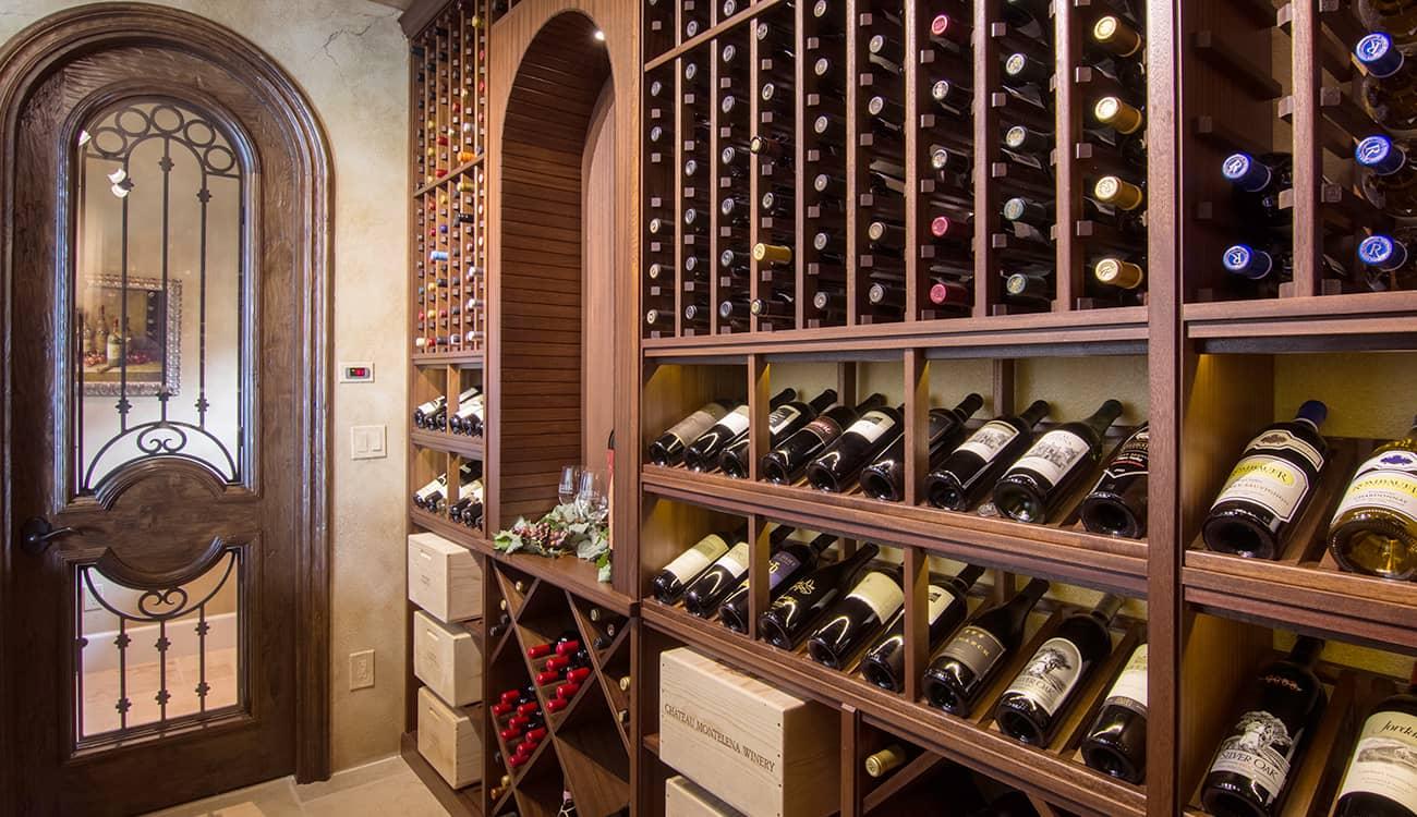 Traditional Custom Wine Cellar in Newport Coast, CA.
